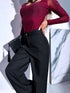 "LUX LASH VS8125-1" fabric pants - BLACK
